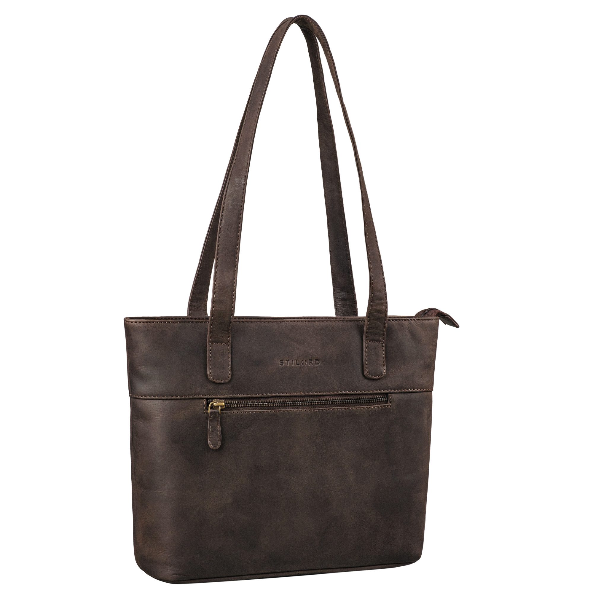 STILORD Handtasche "Aveline" Shopper Damen Handtasche Klein Leder