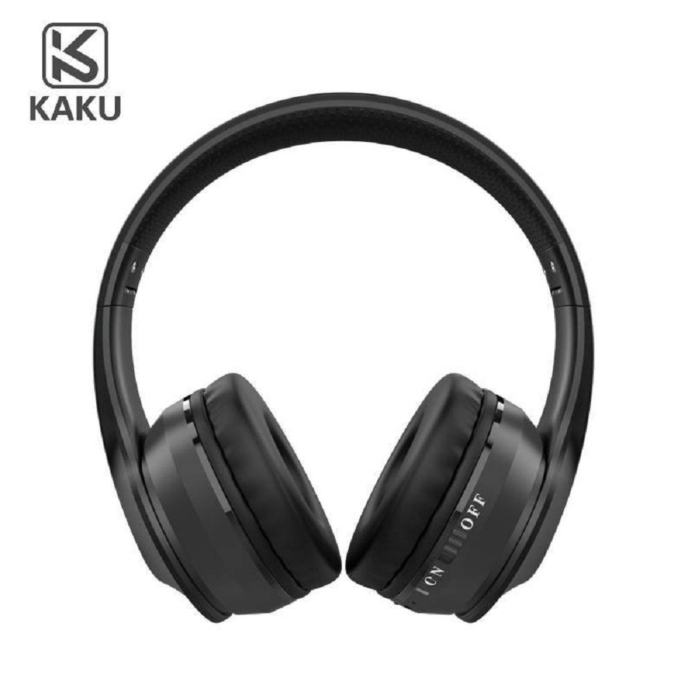 Kaku Wireless On-Ear Headset mit Mikrofon SD-Karte, schwarz Bluetooth- Kopfhörer