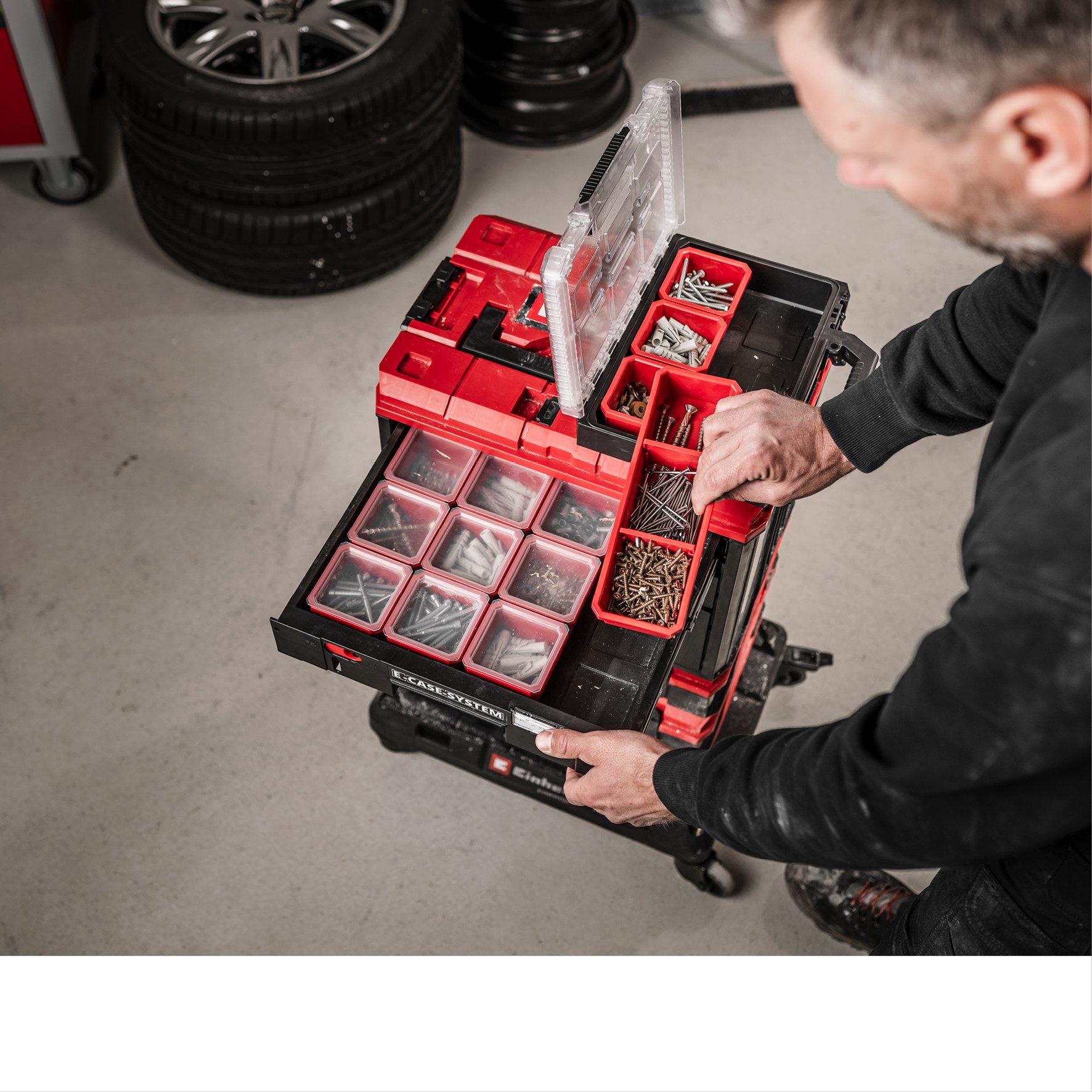 Einhell Werkzeugkoffer E-Case Schubladenkoffer-