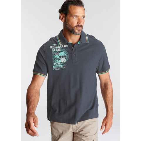 Man's World Poloshirt Mit Print an der Schulter