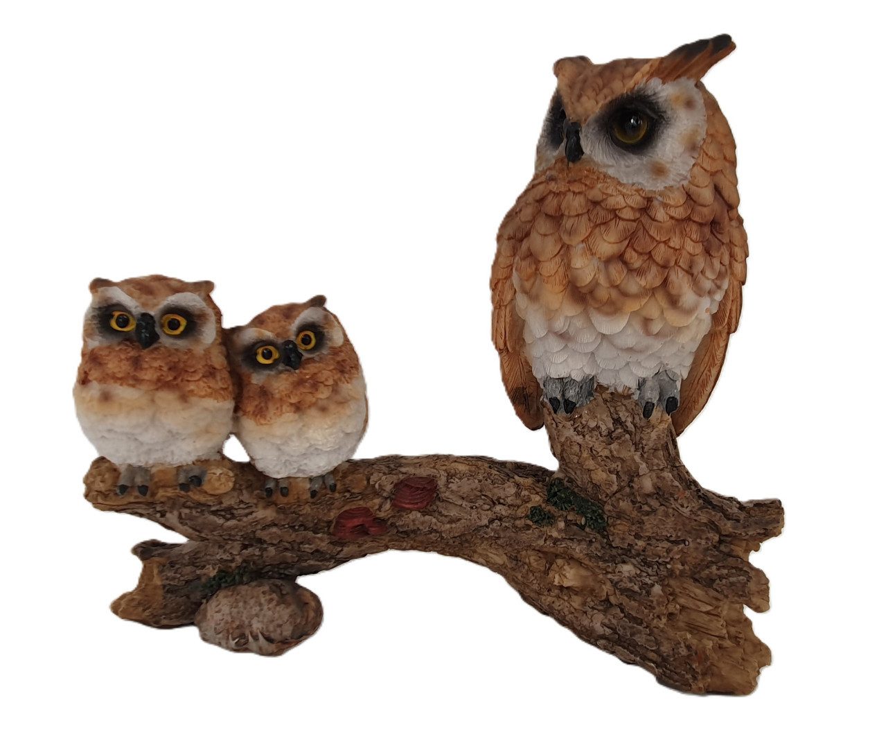 Figurendiscounter Dekofigur Dekofigur Eulen auf Stamm 18,5 x 9,5 x 20,5 cm