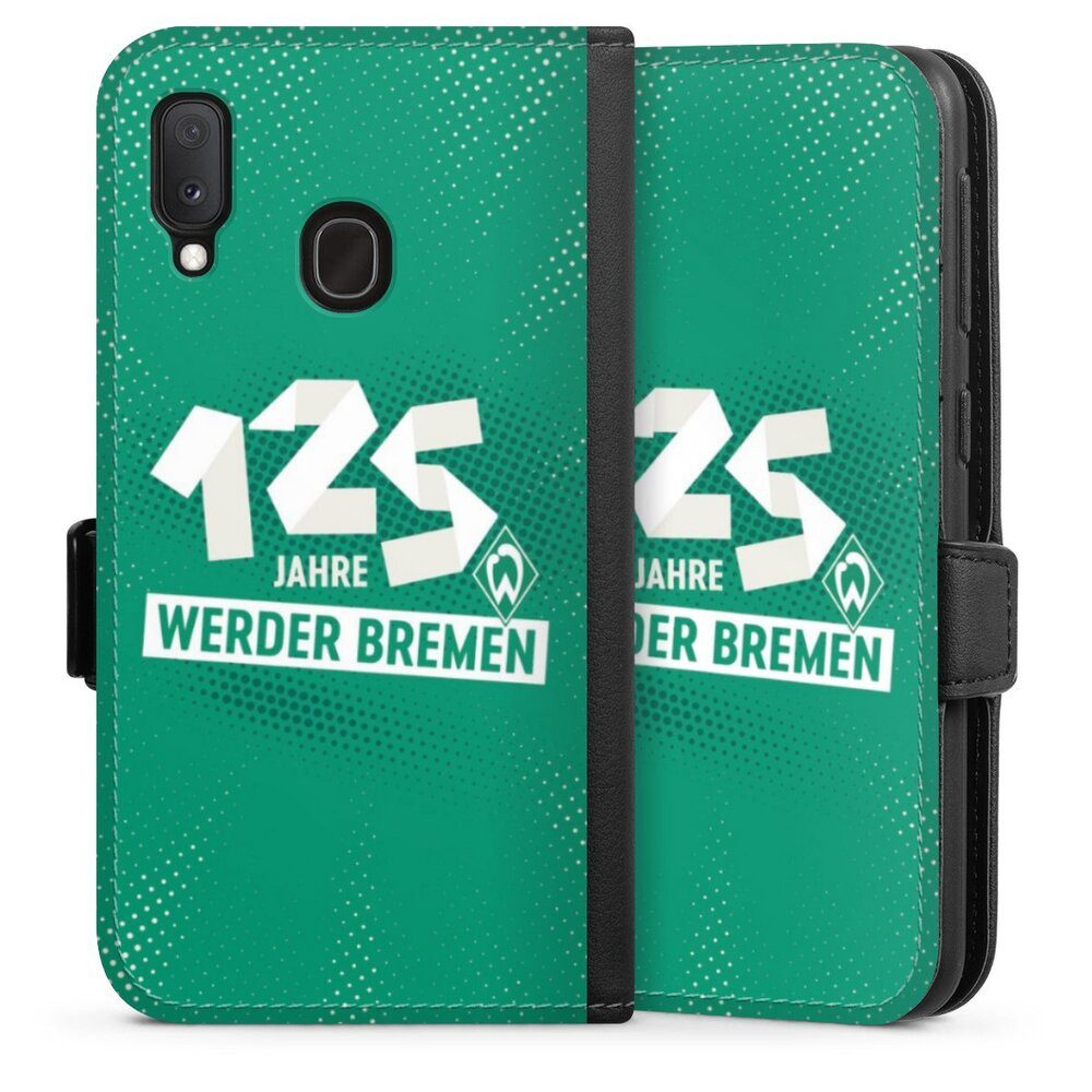 DeinDesign Handyhülle 125 Jahre Werder Bremen Offizielles Lizenzprodukt, Samsung Galaxy A20e Hülle Handy Flip Case Wallet Cover