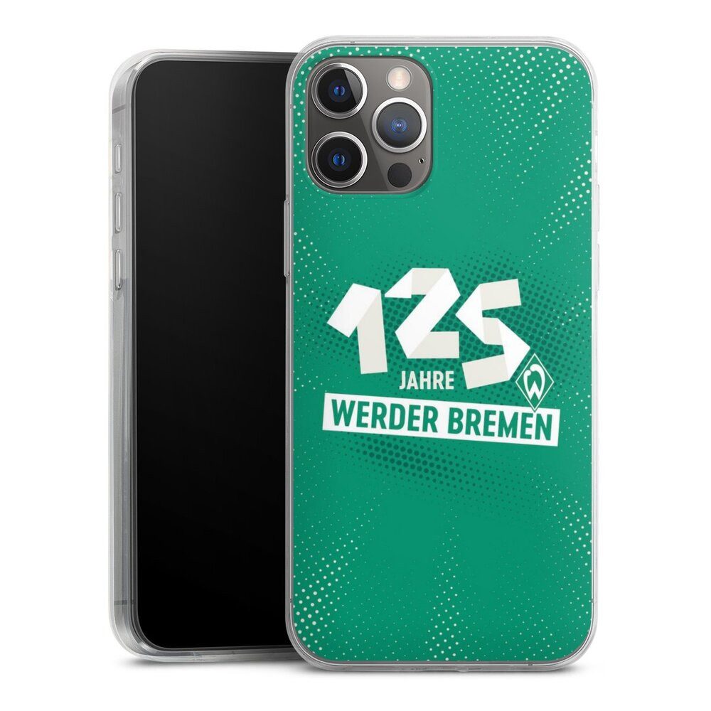 DeinDesign Handyhülle 125 Jahre Werder Bremen Offizielles Lizenzprodukt, Apple iPhone 12 Pro Slim Case Silikon Hülle Ultra Dünn Schutzhülle