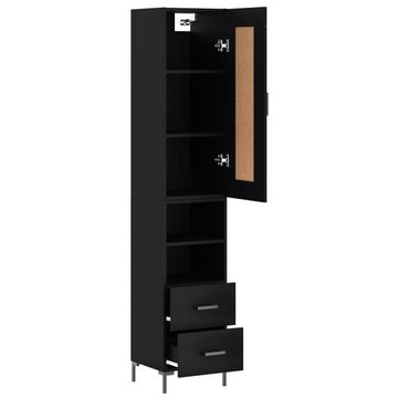 vidaXL Kleiderschrank Regal Highboard Schrank Hochschrank Schwarz 34,5x34x180 cm Holzwerksto