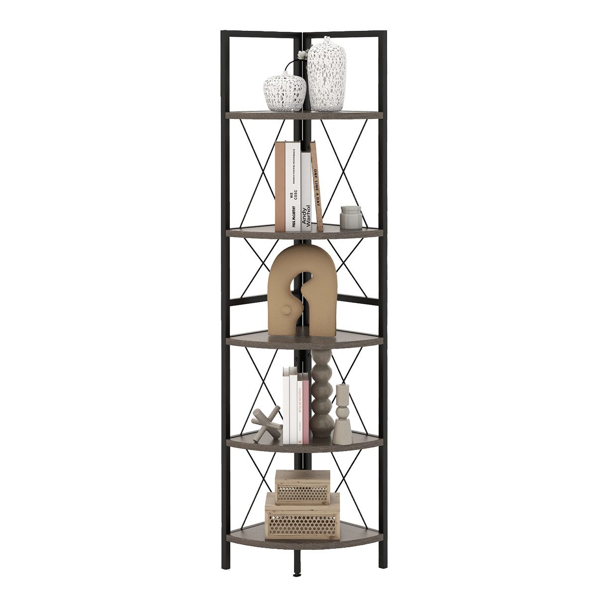 COSTWAY Eckregal, mit 5 Ebenen, 160cm günstig online kaufen