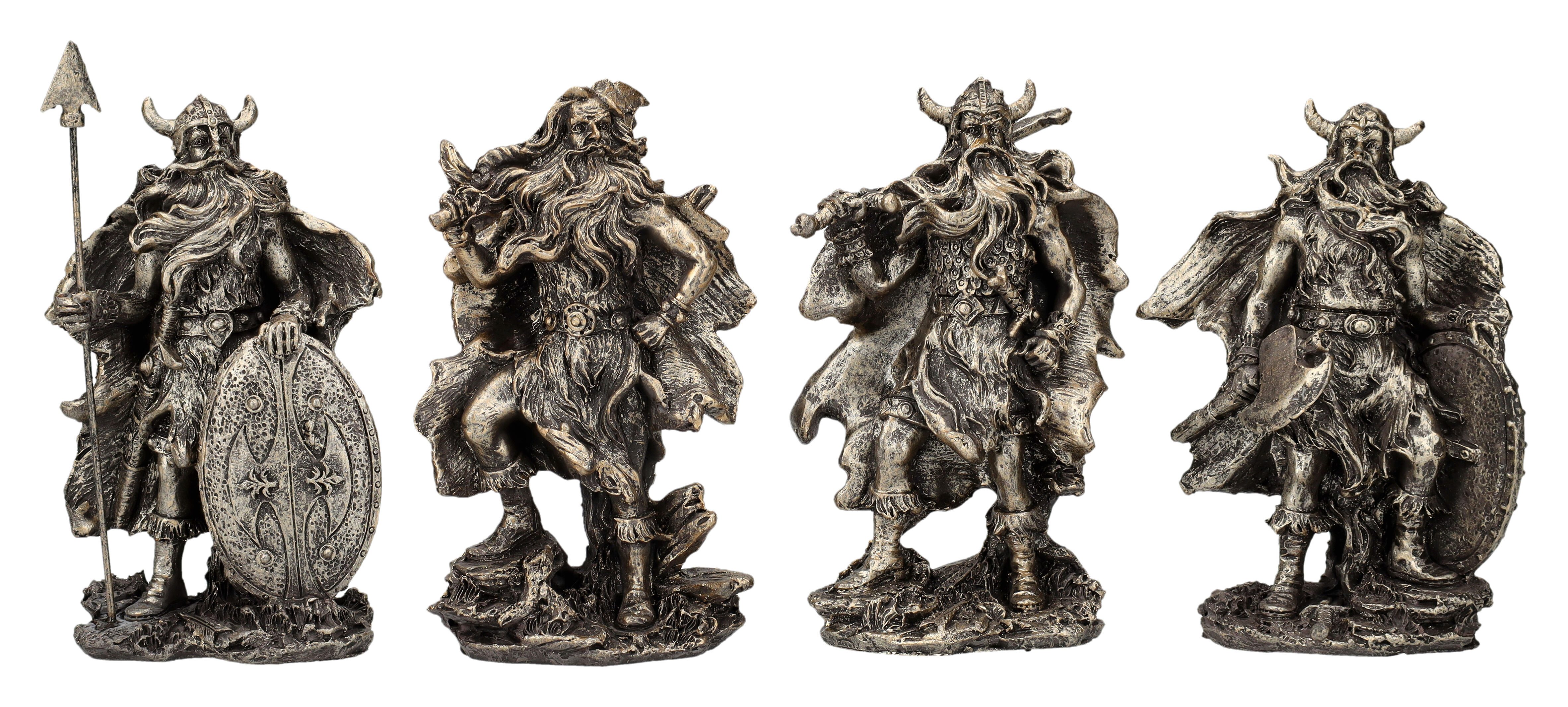 Figuren Shop GmbH Dekofigur Wikinger Figuren 4er Set - Krieger Odins - Myth günstig online kaufen