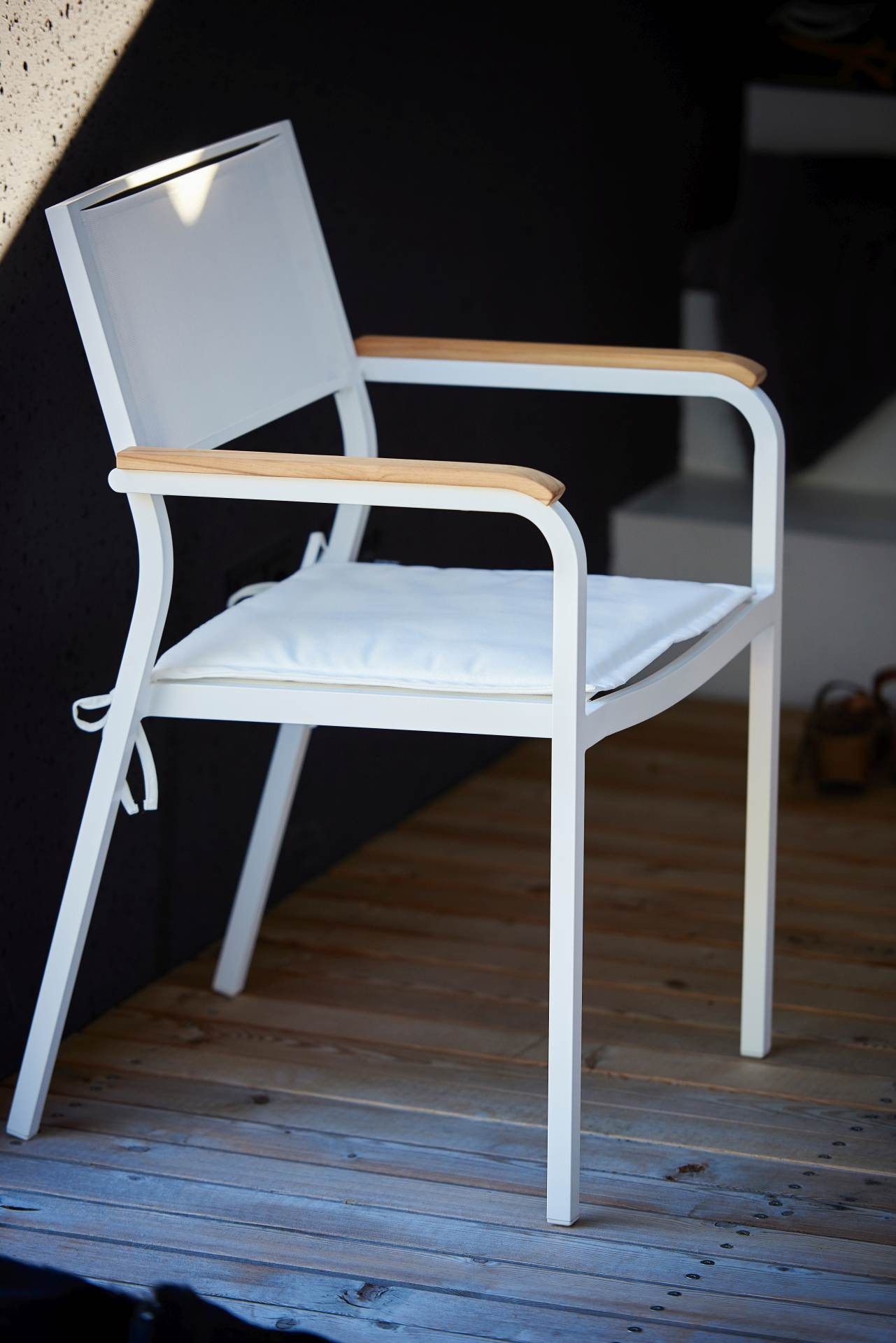 jankurtz Stuhl Lux aus Aluminium, Weiß