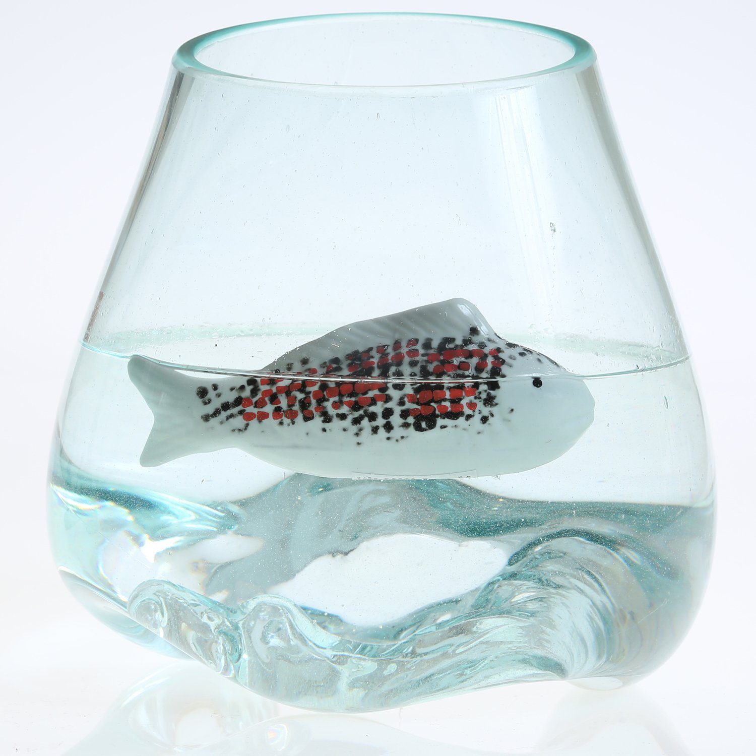 MARELIDA Dekofigur schwimmender Fisch Teichdeko Tierfigur Porzellan Koi 15,5cm (1 St) – Bild 4 von 4
