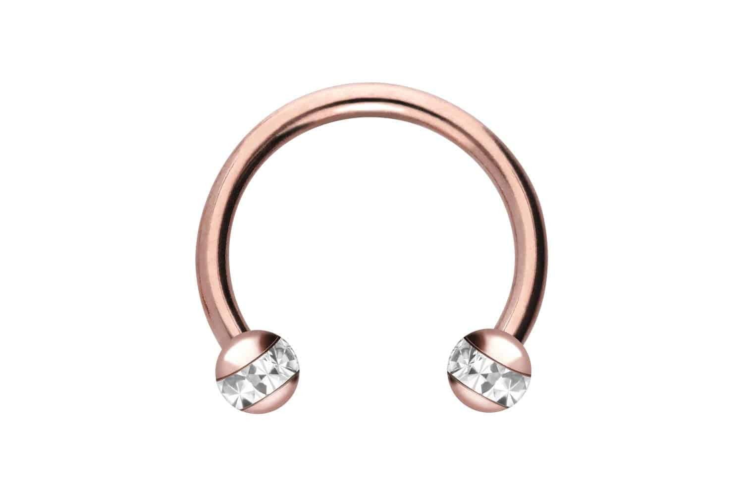 Nasenpiercing Chirurgenstahl Hufeisenring EPOXY-RING-KUGELN