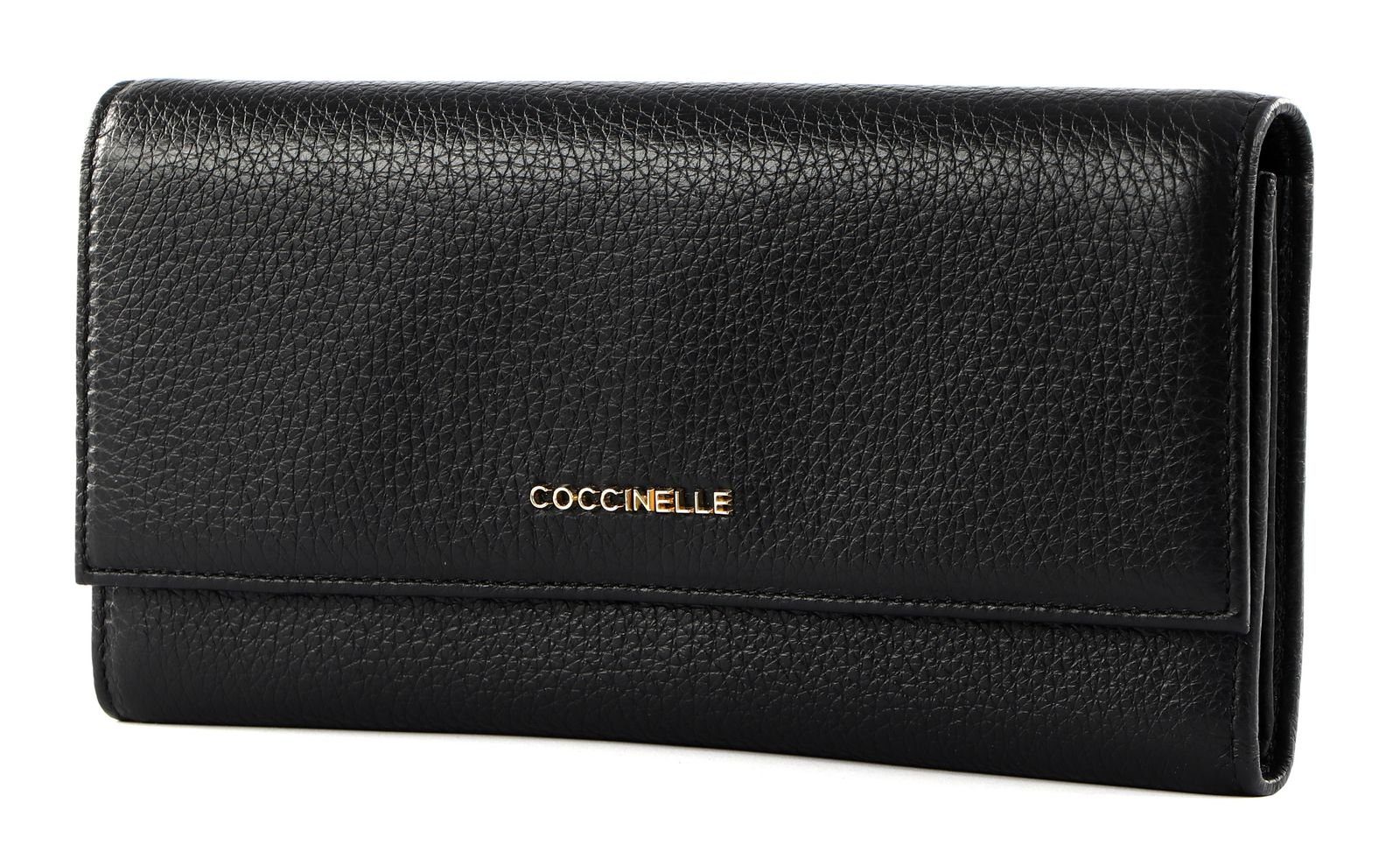 COCCINELLE Geldbörse Metallic Soft, aus echtem Rindsleder