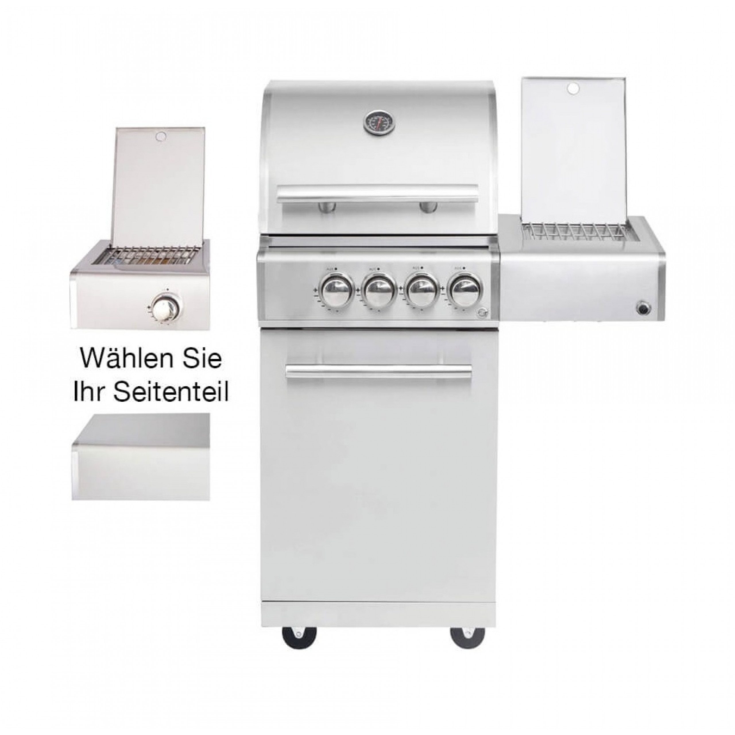 All Grill Gasgrill ALLGRILL Gasgrill CHEF S Edelstahl Modular Grundmodell 2 Brenner