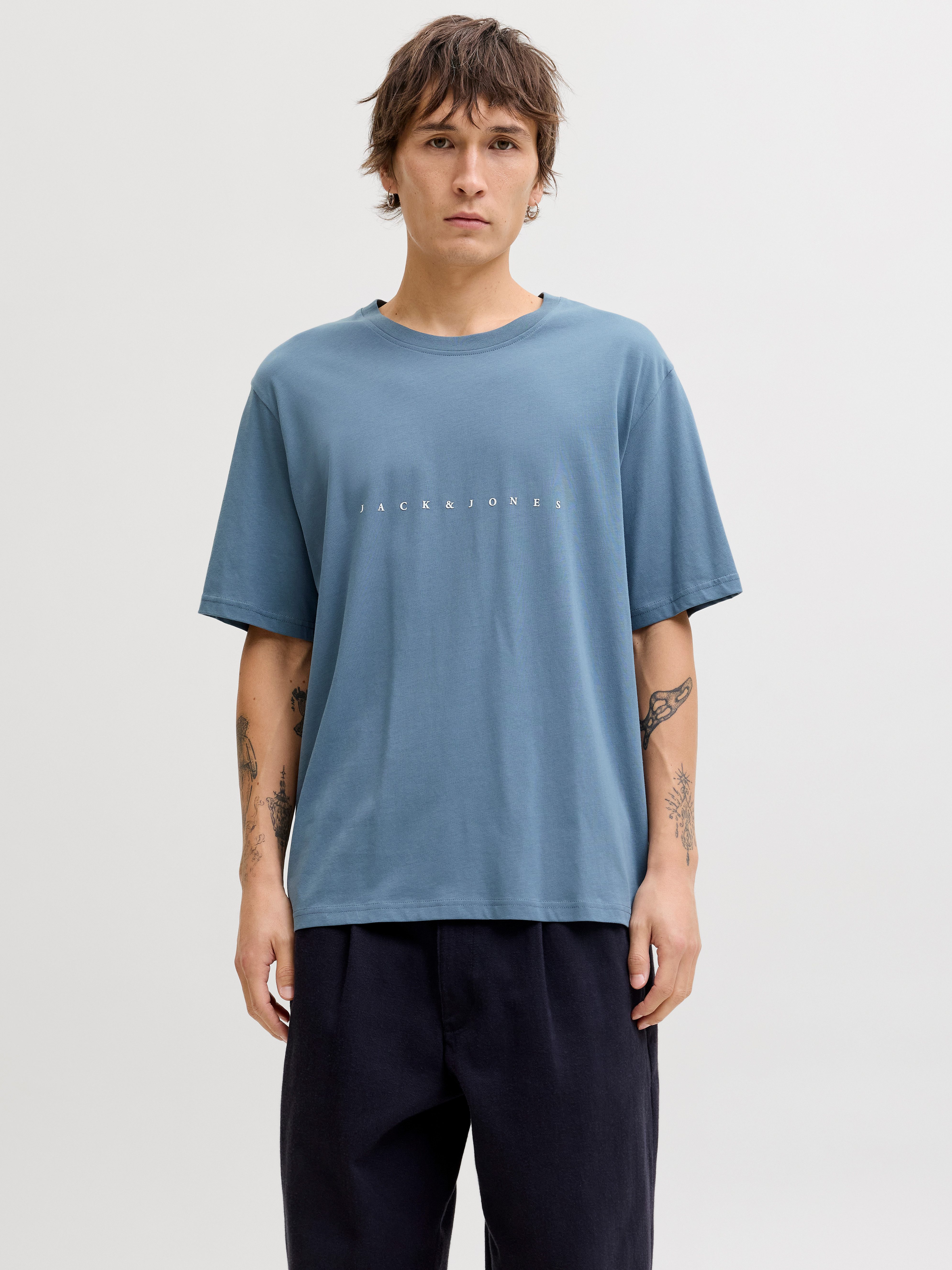 Jack & Jones Rundhalsshirt JJESTAR mit Pigmentprint und Baumwollgefühl mit günstig online kaufen