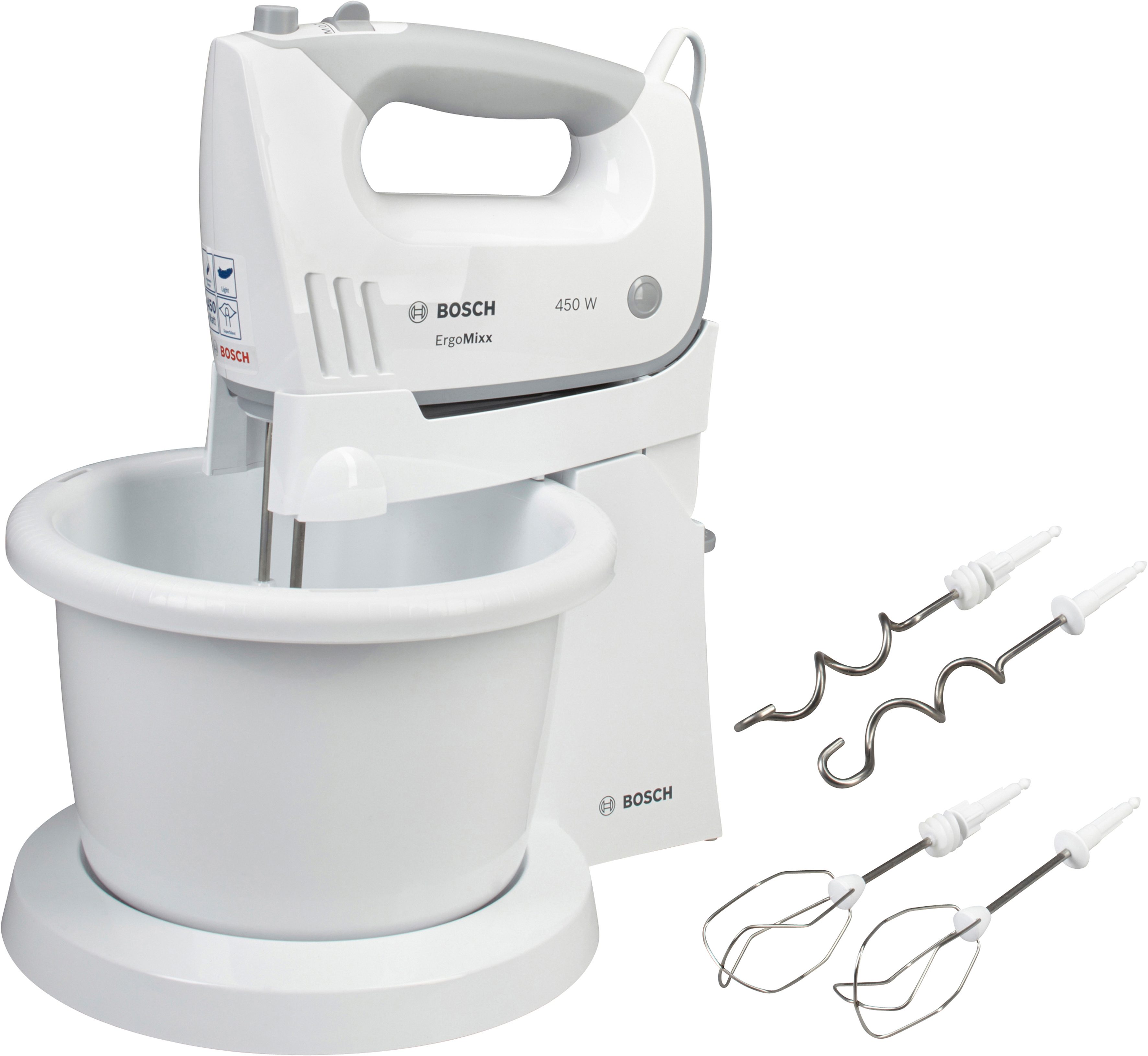 BOSCH Handmixer ErgoMixx MFQ36460, 450 W, Moderne Motortechnik ...