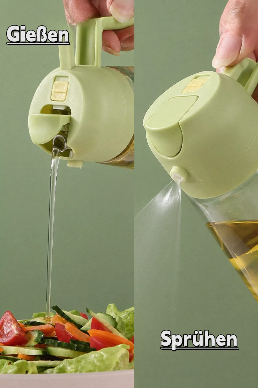 WS-Trend Ölspender 2-in-1-Ölspender und Ölsprüher Ölspenderflasche für Küchenspray, (1-tlg), 470 ml – Bild 4 von 5