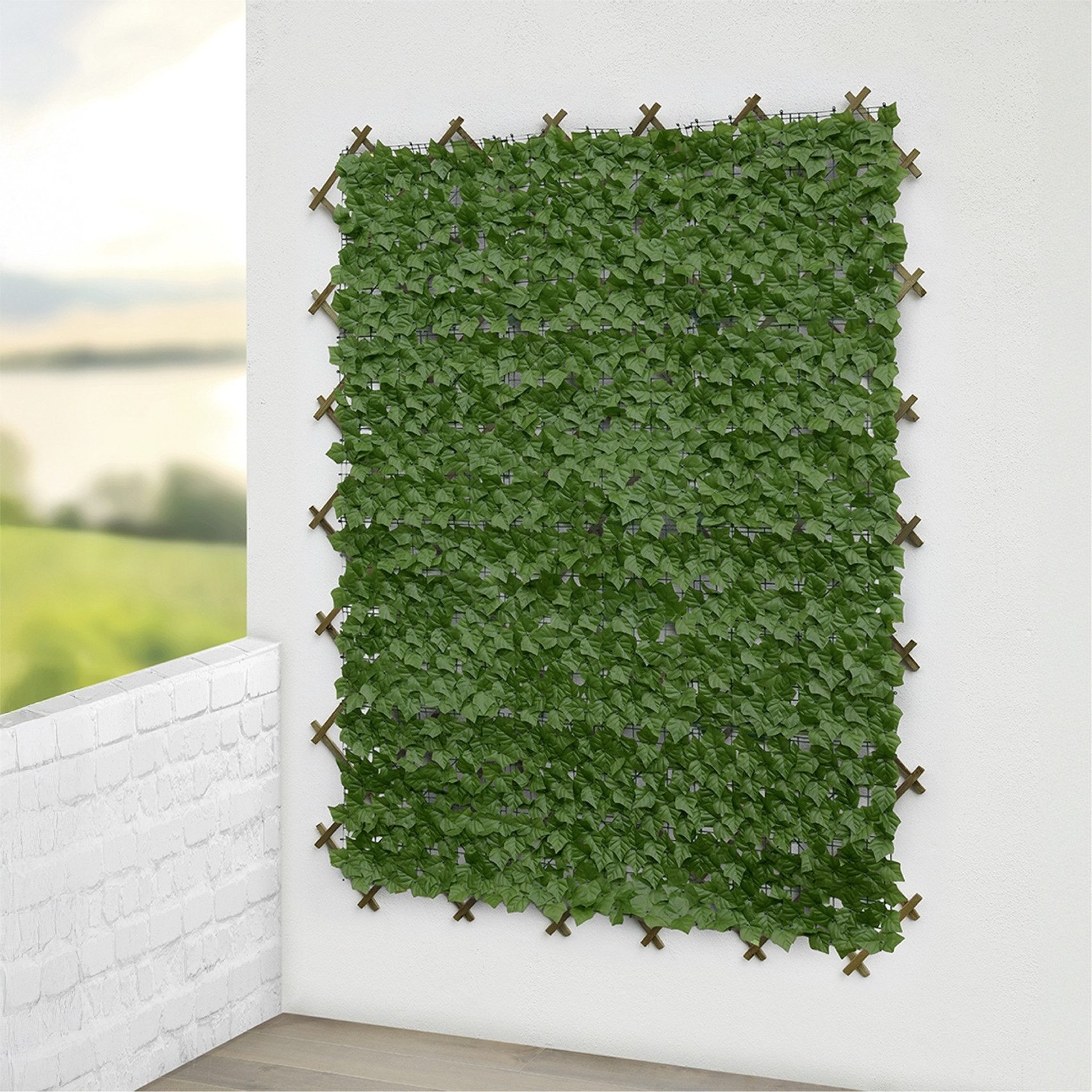 Maximex Sichtschutzelement Sichtschutzmatte Efeu, witterungsbeständige Sichtschutzhecke, Kunststoff, für Balkon & Garten