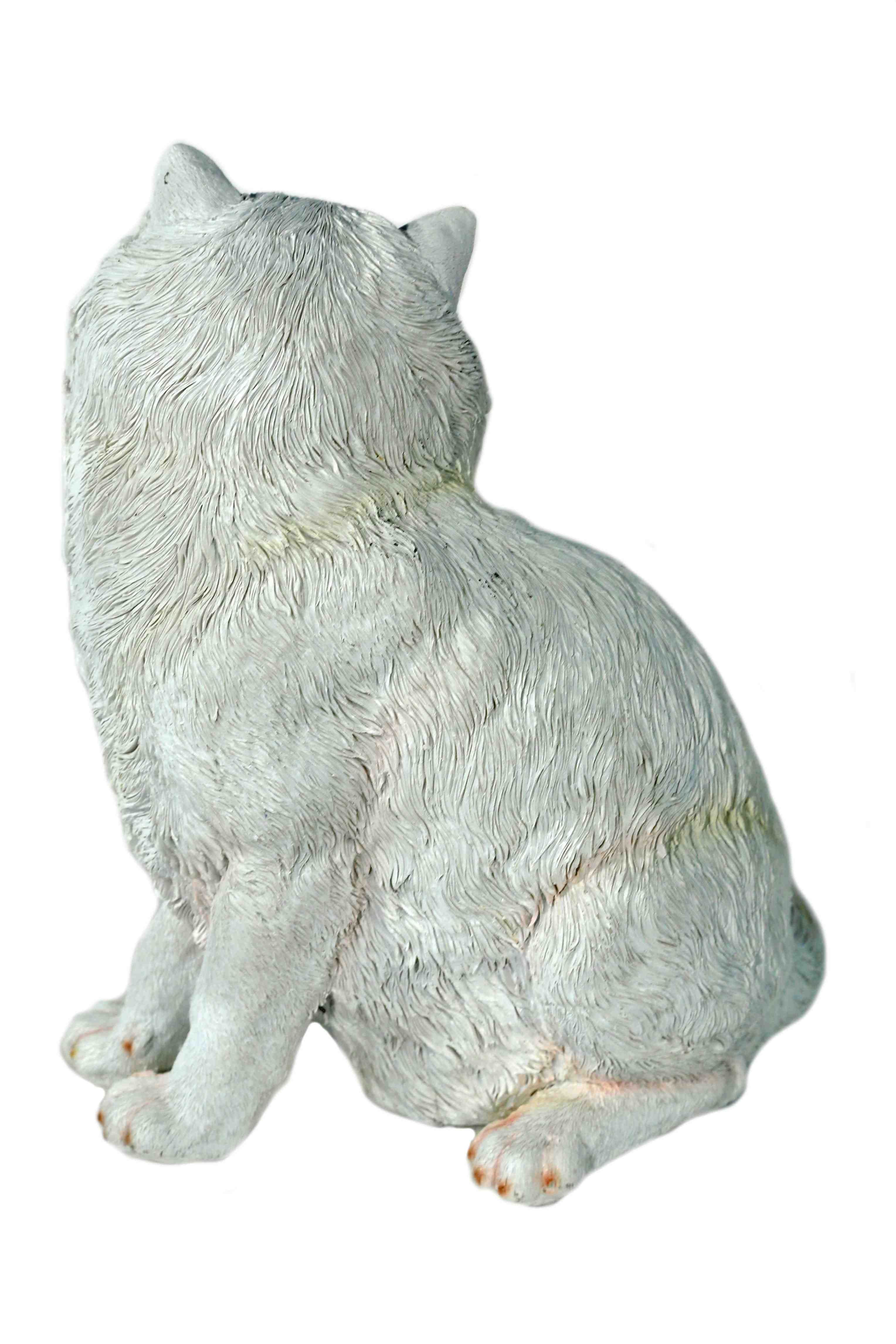 Katze Casa by Collection Katze, weiß, Dekofigur aus Polyresin Tierfigur, Jänig Tierfigur