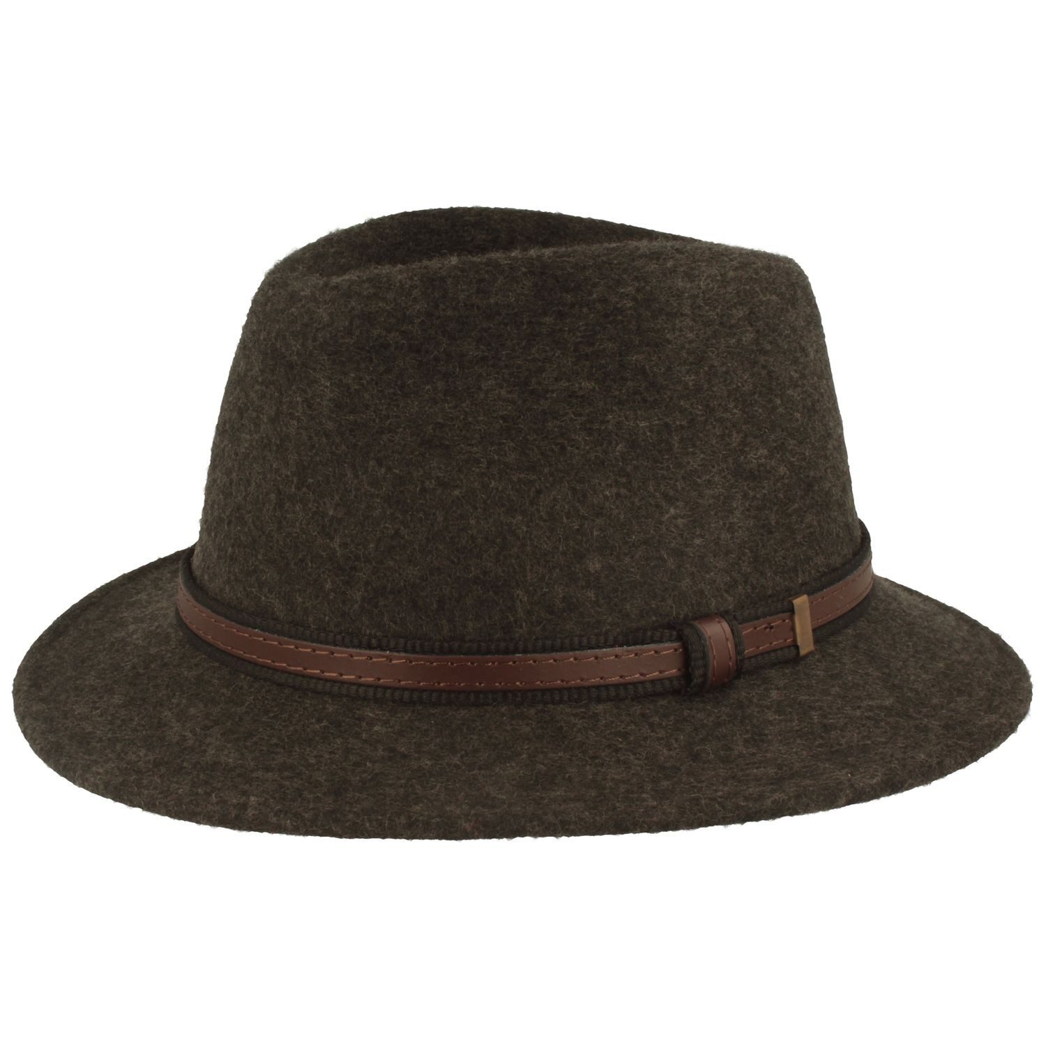 Breiter Filzhut Kinder Traveller mit Lederimitat Garnitur
