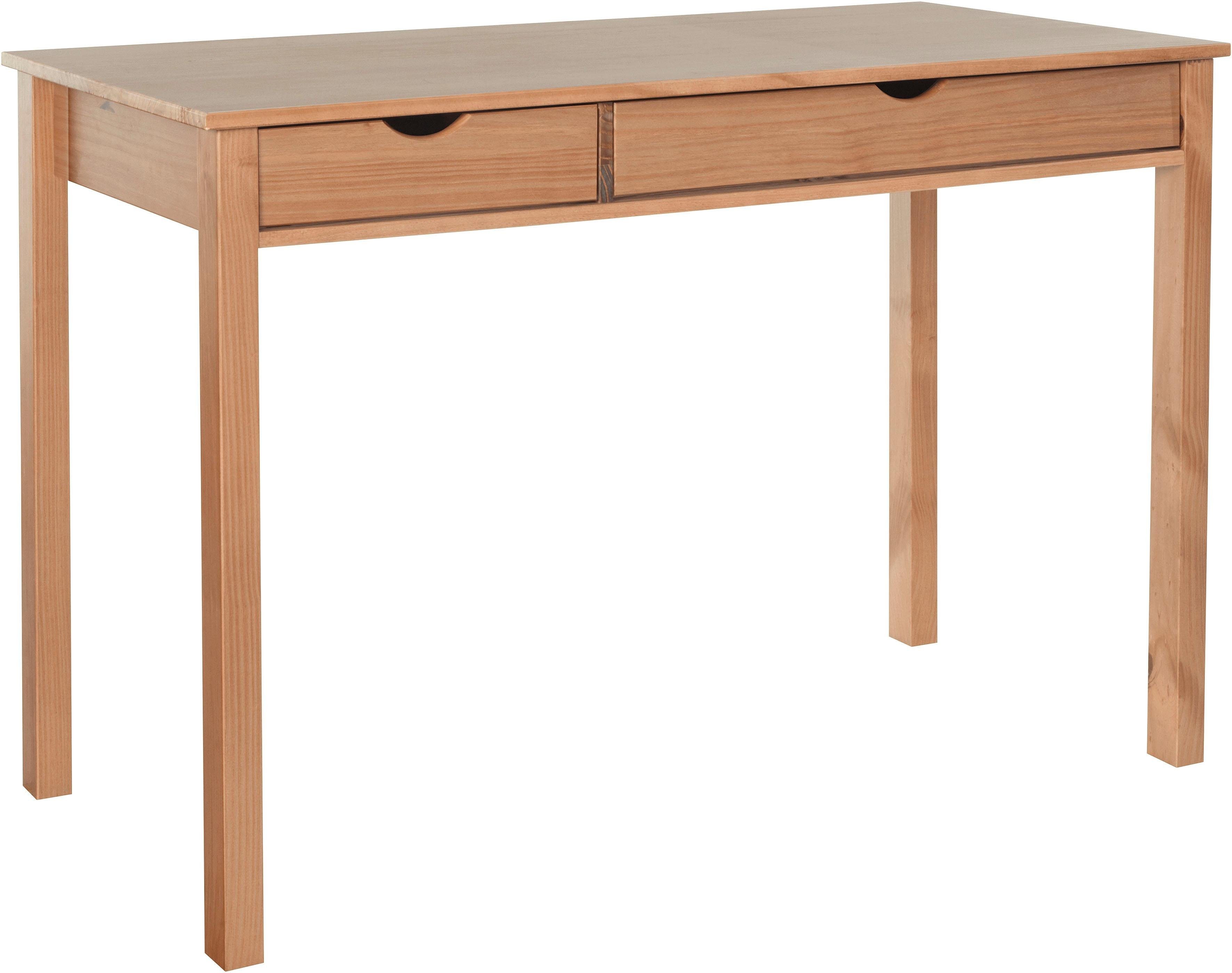 INOSIGN Schreibtisch Gava, massives Kiefernholz, für das home office, Laptoptisch Breite 120 cm