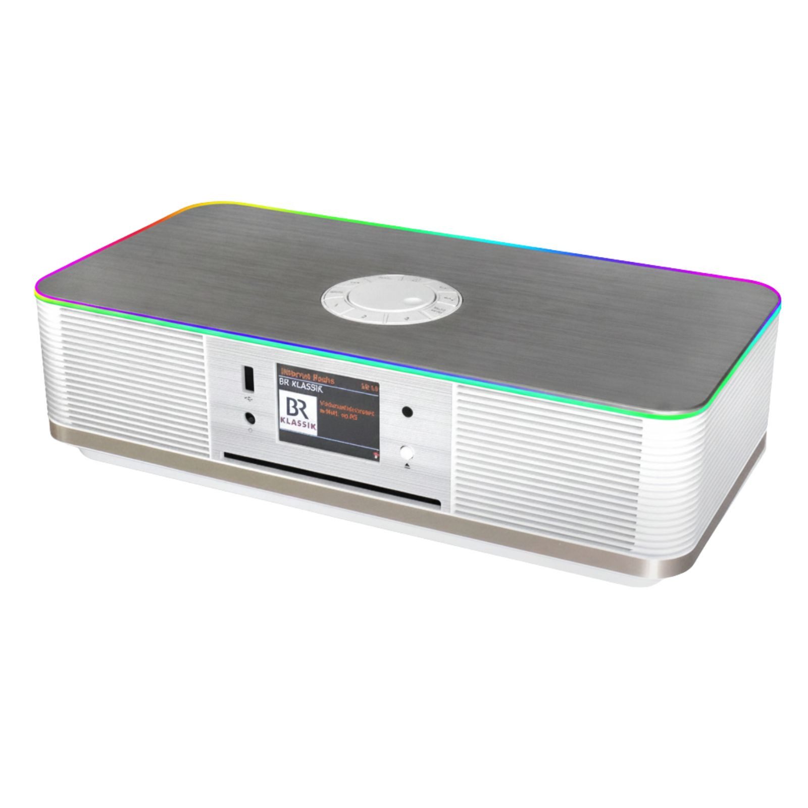 Soundmaster ICD2023WE Internetradio CD-Player DAB+ Bluetooth USB Undok-APP LED Internet-Radio (Internetradio, DAB+, FM, RDS-System, 30 W, LED Ambientebeleuchtung, Internetradio, CD-Player, DAB+, App Steuerung)