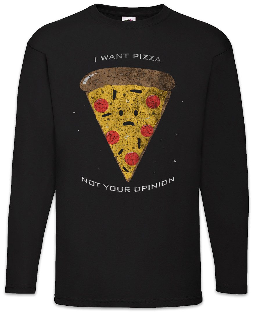 Langarmshirt I Want Pizza Langarm T-Shirt Viral Maker Bäcker Hawaii Pizzeria Love
