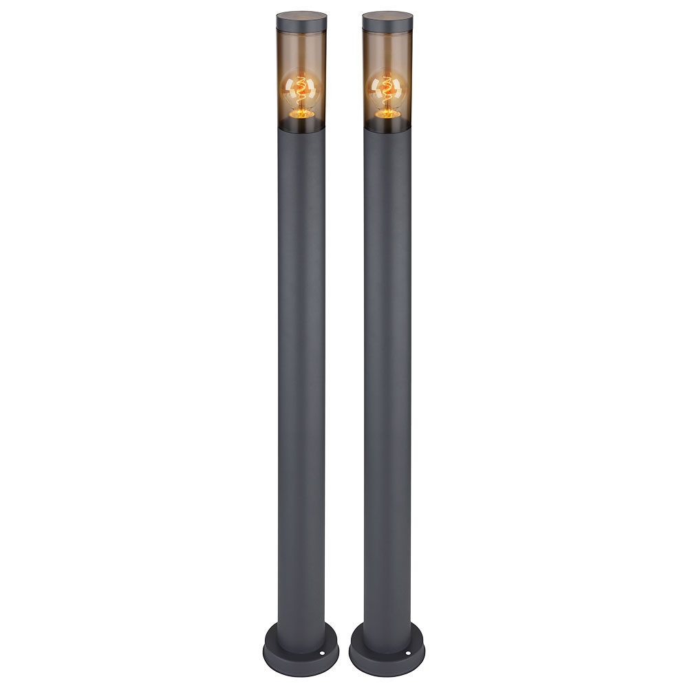 GLOBO LIGHTING LED Außen-Stehlampe, Leuchtmittel inklusive, Farbwechsel, Warmweiß, RGB, RGB LED Außenleuchte Stehlampe Fernbedienung Farbwechsel H 110 cm