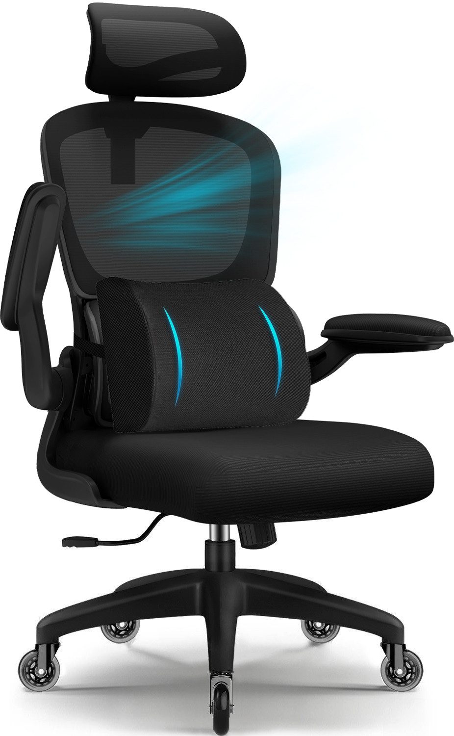 Homimaster Bürostuhl Bürostuhl, Schreibtischstuhl Ergonomisch mit Klappbare günstig online kaufen