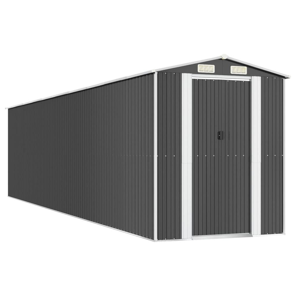 vidaXL Gerätehaus, Geräteschuppen Anthrazit 192x855x223 cm Verzinkter Stahl