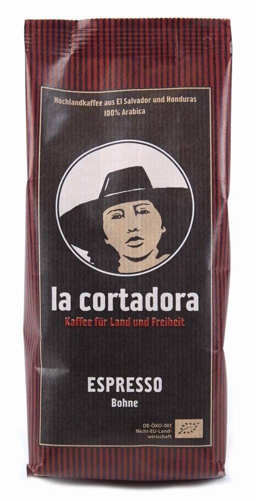 El Puente Kaffee La Cortadora - Bio-Espressobohnen 200 g, Fair Trade, Vegan, Bio, Handmade