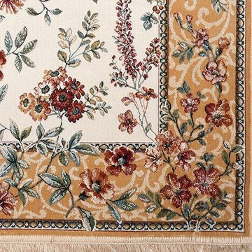 Teppich Moderner Orientteppich Palazzo Royal 914641, TaraCarpet, rechteckig, Höhe: 6 mm, Boho Vintage Flowers braun Wohnzimmer Schlafzimmer Esszimmer 133x195