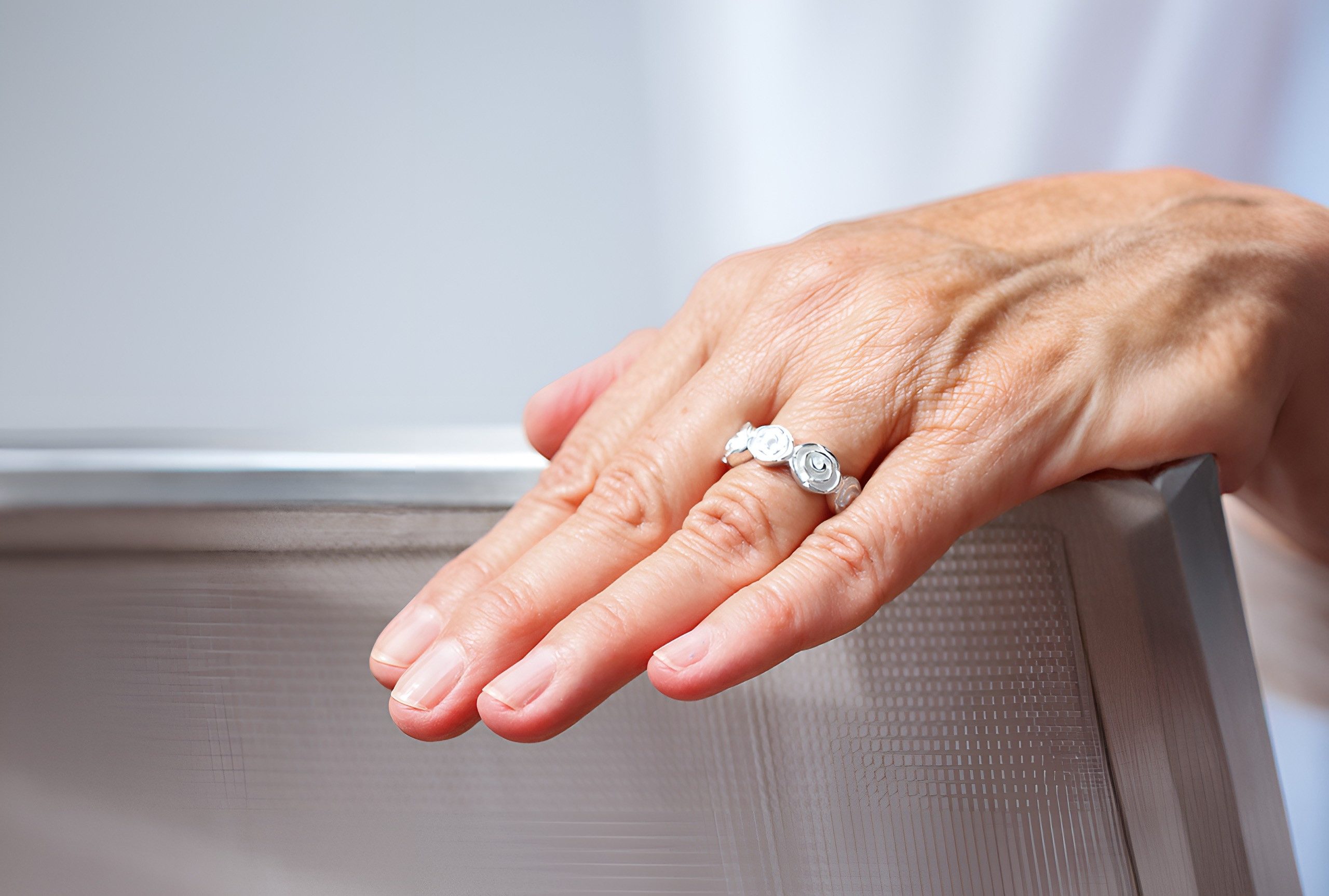 SILBERMOOS Silberring XL Rosenring, 925 Sterling Silber