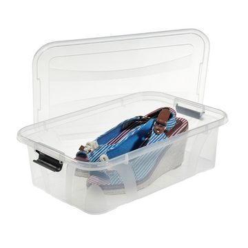Logiplast Aufbewahrungsbox Set Aufbewahrungsboxen 7 ltr. + 14 ltr. (jew. 5 Stück) (Spar-Set, 10 Aufbewahrungsboxen), lebensmittelecht, leicht zu reinigen, transparent