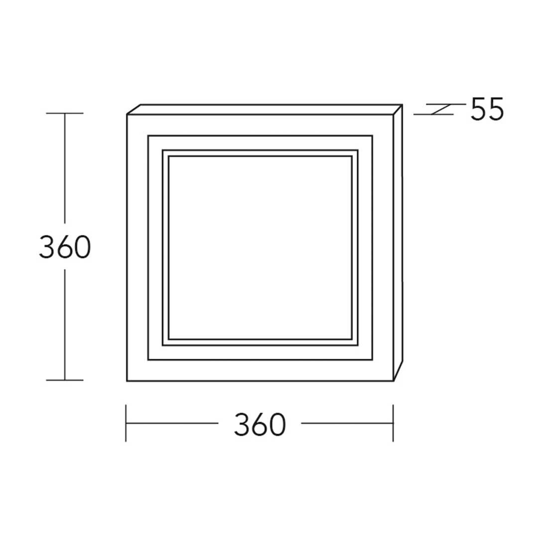 HerzBlut LED Deckenleuchte Otto O LED, Alu LED-Leiste Acryl, satiniert