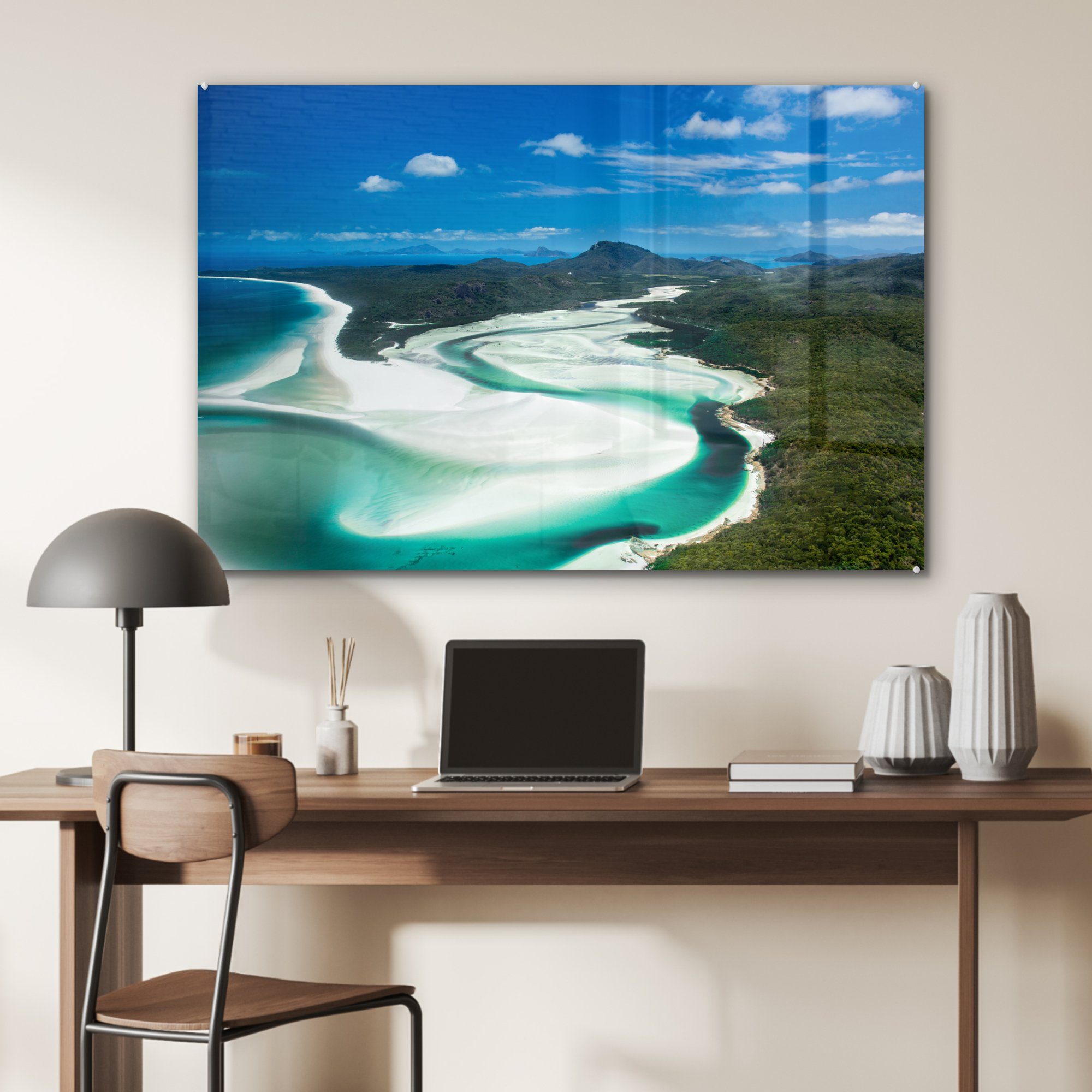 Schlafzimmer Wohnzimmer Whitsunday am St), Acrylglasbilder der Rande & MuchoWow Acrylglasbild Süßwasserfluss (1 Islands,