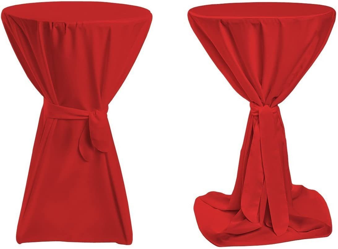 TexDeko Stehtischhusse Premium für Bistrotisch mit Schleifenband Bartisch-Ü günstig online kaufen