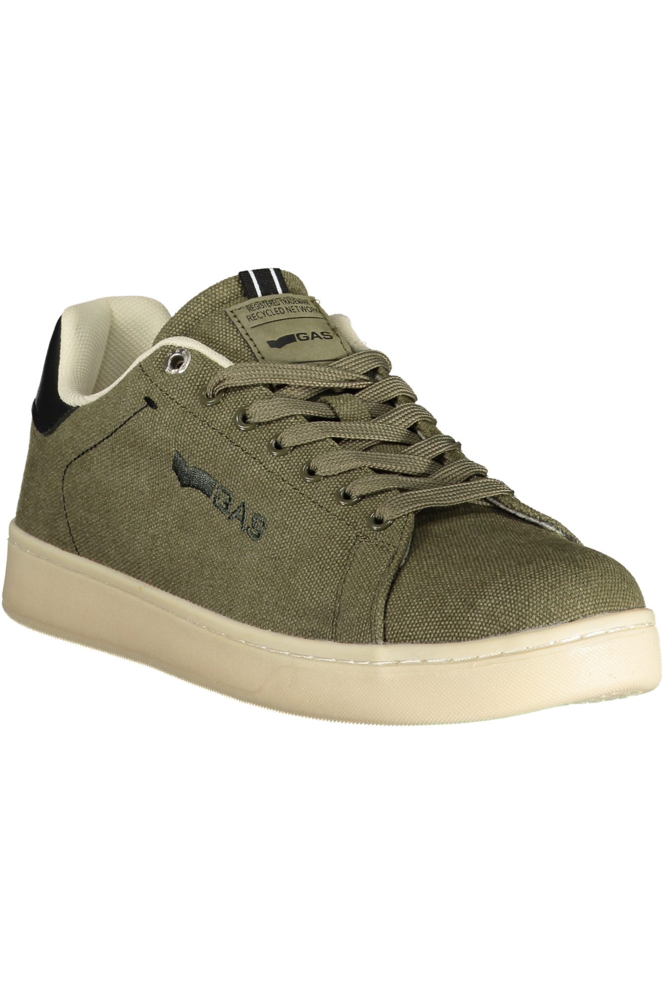 GAS Sneaker Herren Sportschuh Grün mit Schwarzen Details und