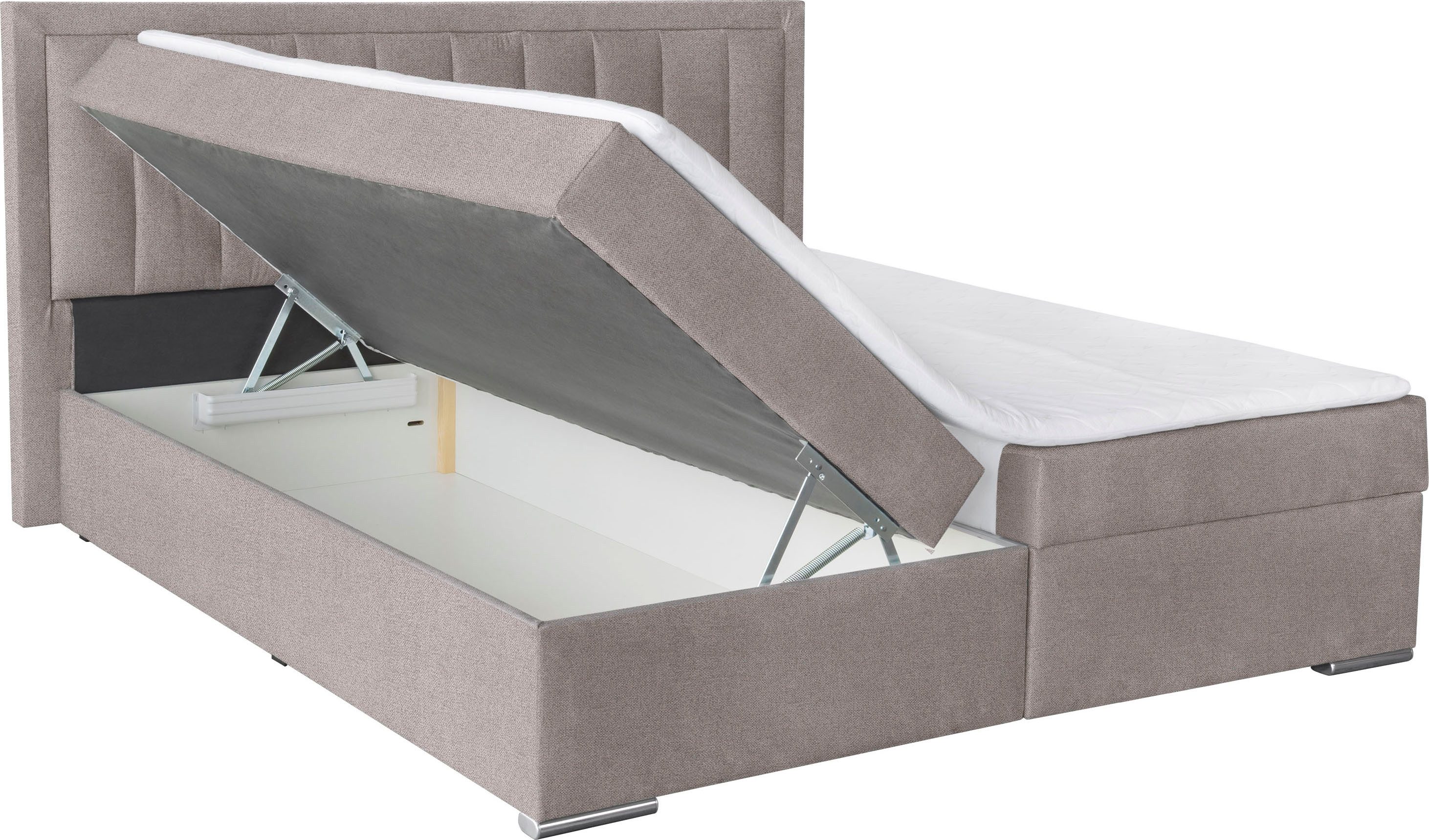 COLLECTION AB Boxbett ATHENA inkl. Bettkasten, erhältlich in der Breite 180cm, erhältlich in verschiedenen Härtegraden, inkl. Topper