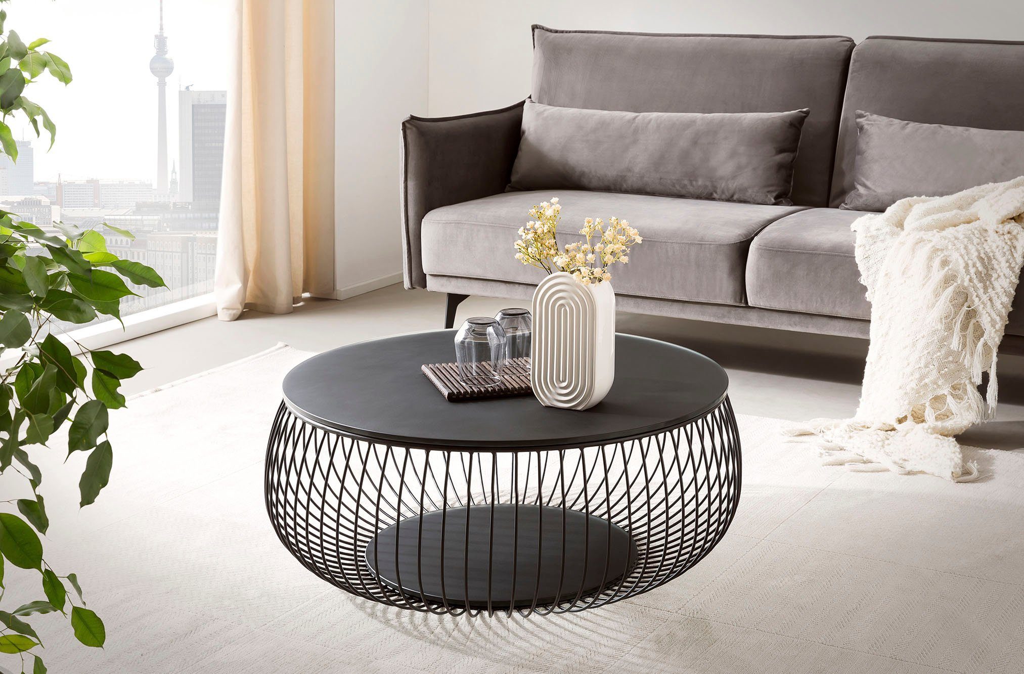SalesFever Couchtisch Coffeetable Wohnzimmertisch im minimalistischen Stil, günstig online kaufen