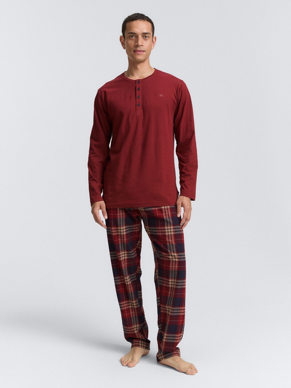 TOM TAILOR Pyjama Unterwäsche (2 tlg) Pyjama-Set mit Karomuster günstig online kaufen