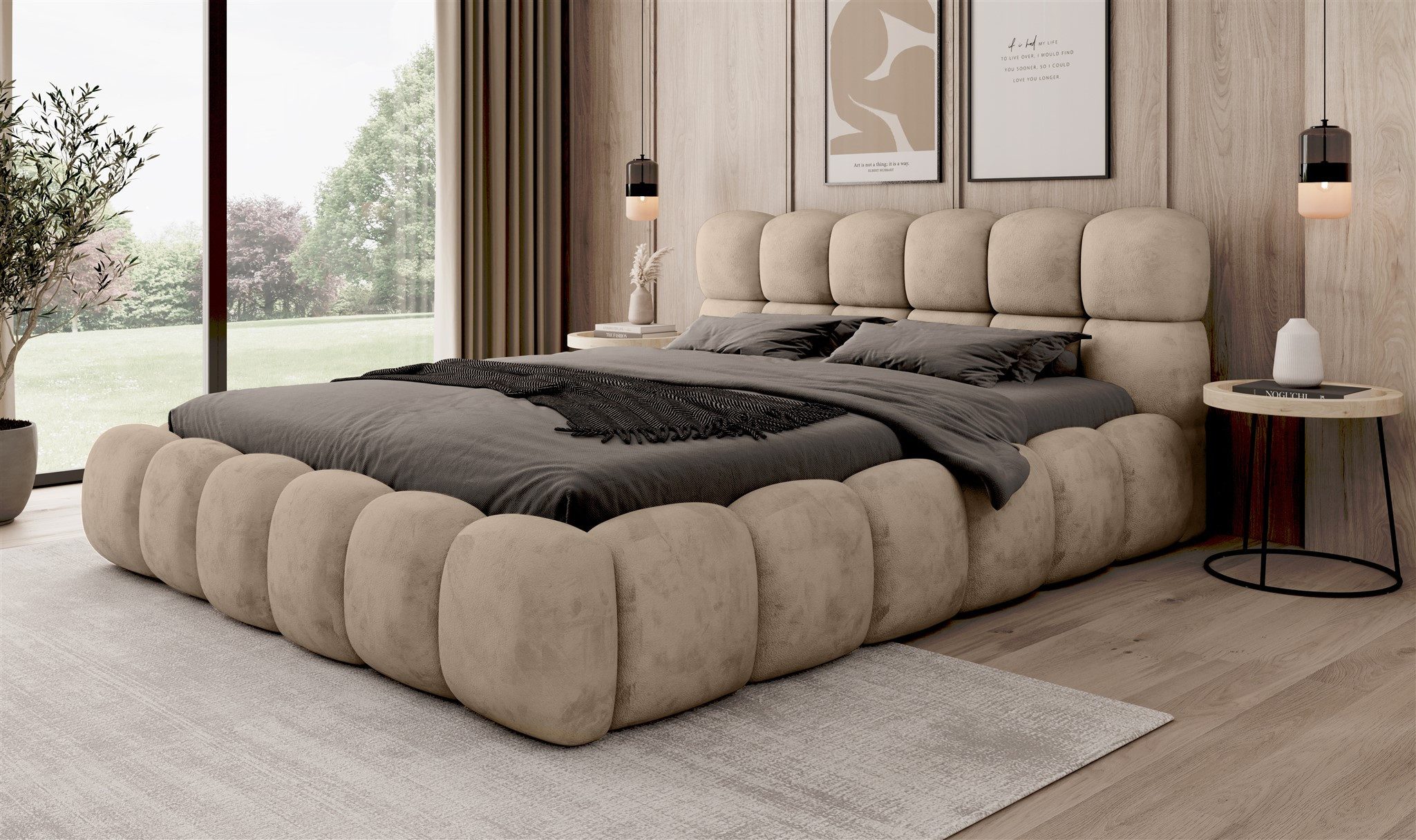 Fun Möbel Polsterbett Schlafzimmerbett Bett AURELIA günstig online kaufen