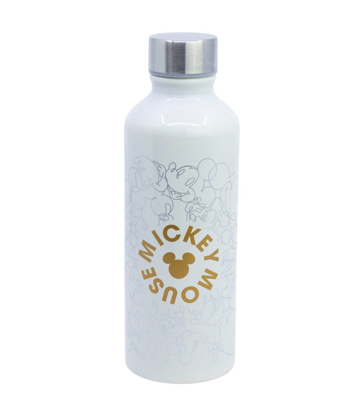 Disney Mickey Mouse Trinkflasche 740 ml aus Aluminium mit Trinköffnung für Alltag und Reisen