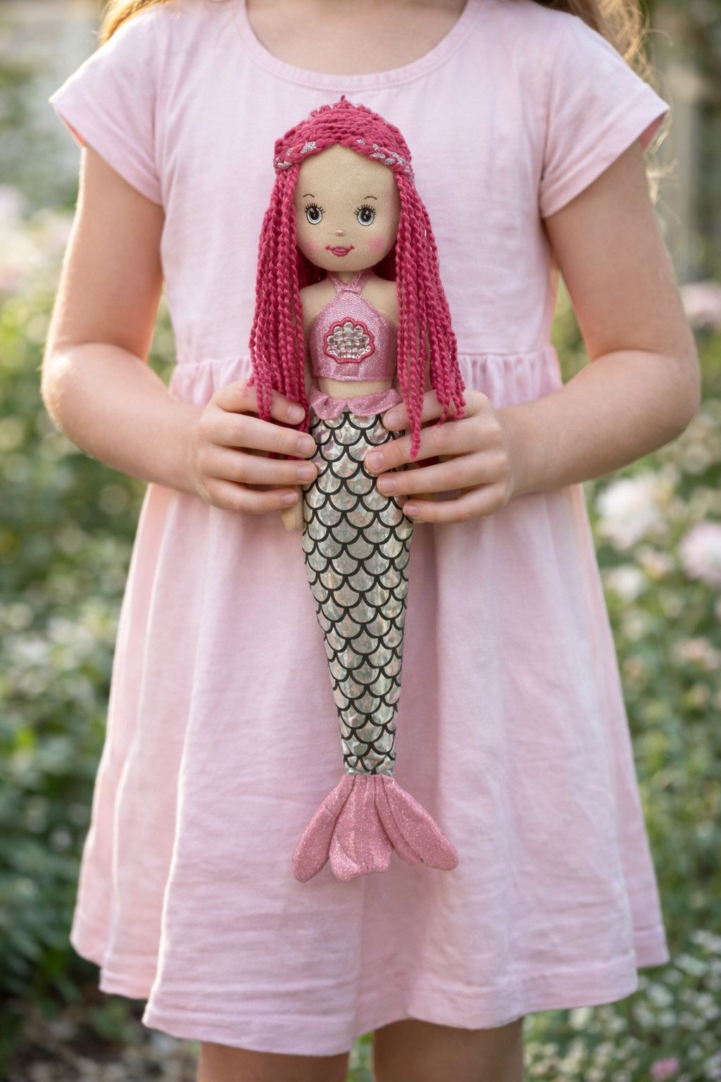 Sweety-Toys Meerjungfrauenpuppe Sweety Toys 13333 Stoffpuppe Meerjungfrau Prinzessin 45 cm pink
