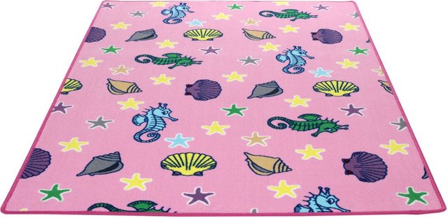 Kinderteppich »Meereswelt Muschel«, Living Line, rechteckig, Höhe 7 mm, Velours, Motiv Meerestiere, Kinderzimmer-Otto
