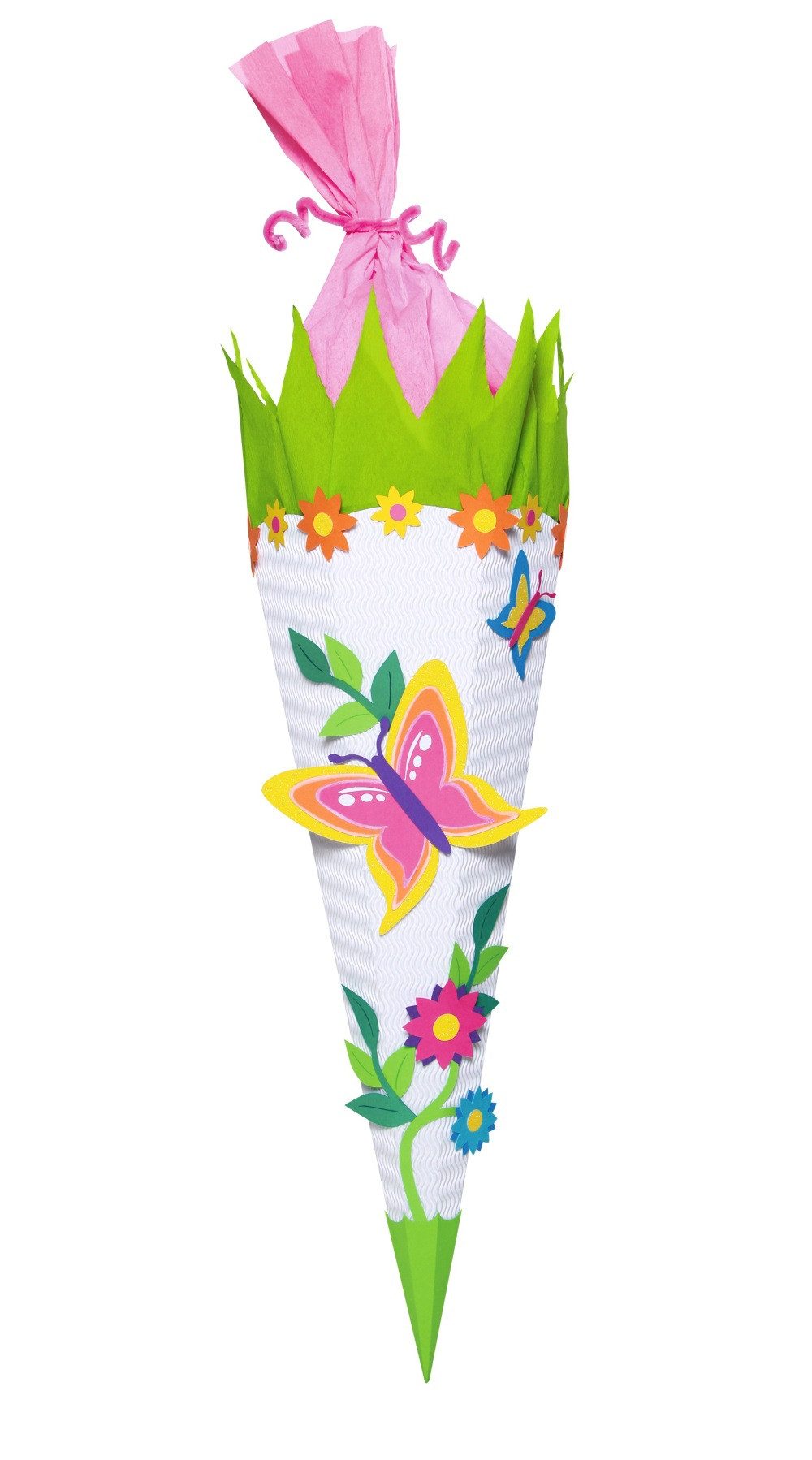 URSUS Schultüte URSUS Schultüten-Bastelset Schmetterling - 68cm, Verschluss Krepp