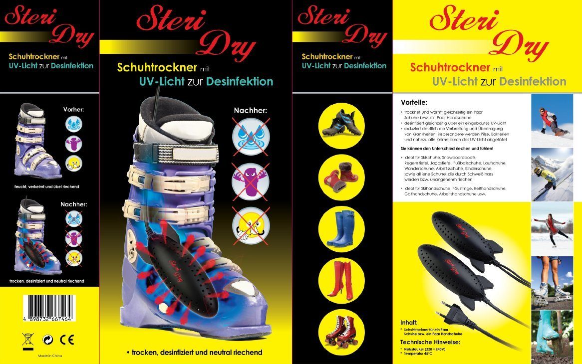 e4fun „Das Schuhtrockner flash2besafe UV-Schuhtrockner Paar Steri Dry ein Schuhe für Original“