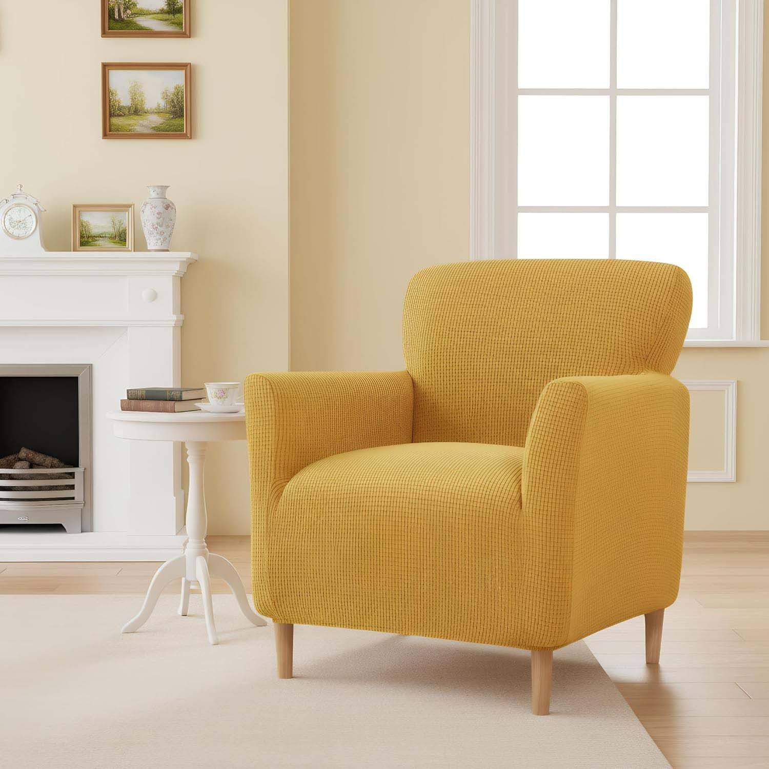 trends for living Sofabezug Elastischer Ohrensesselbezug Waffelstruktur–Pflegeleichter, waschbarer