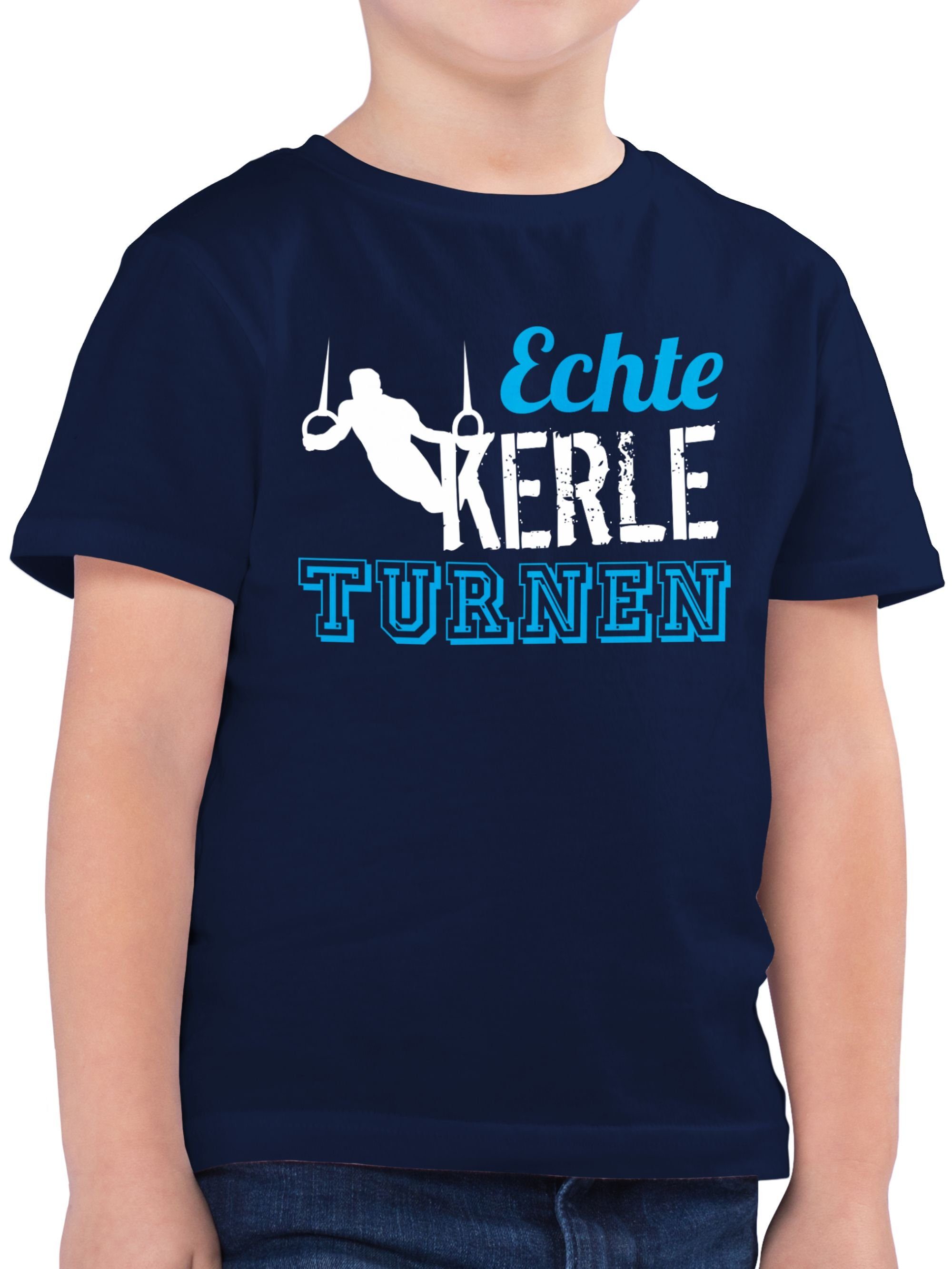 3 Sport Kinder turnen Kleidung Kerle Echte Dunkelblau T-Shirt Shirtracer