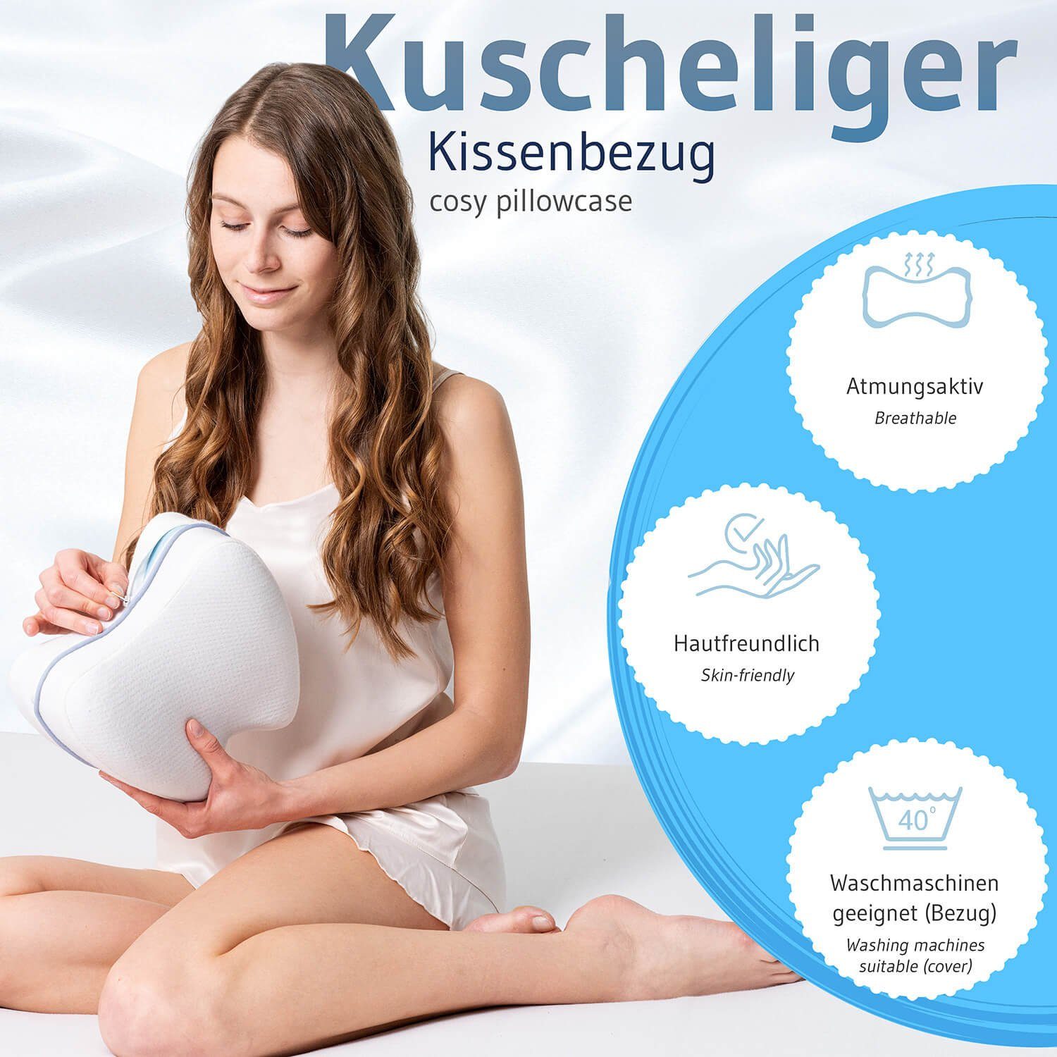 Visco-Schaum Kniekissen die Knie-Stützkissen für Bein-Kissen, Third Stellung Beinen & Life of Optimiert Seitenschläfer, von Hüfte