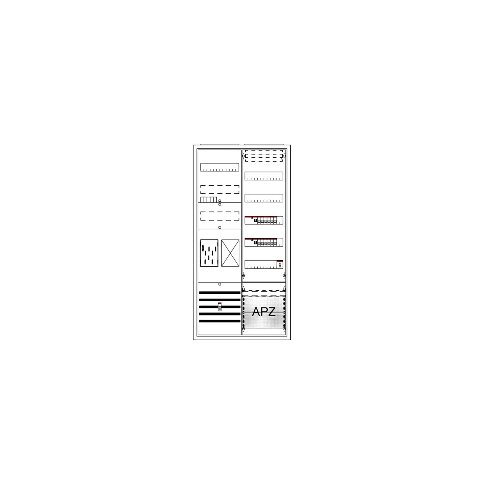 Striebel & John Stromverteiler Striebel&John Komplettschrank APBKE-IA271Z1R1V5A2 BA27CBW
