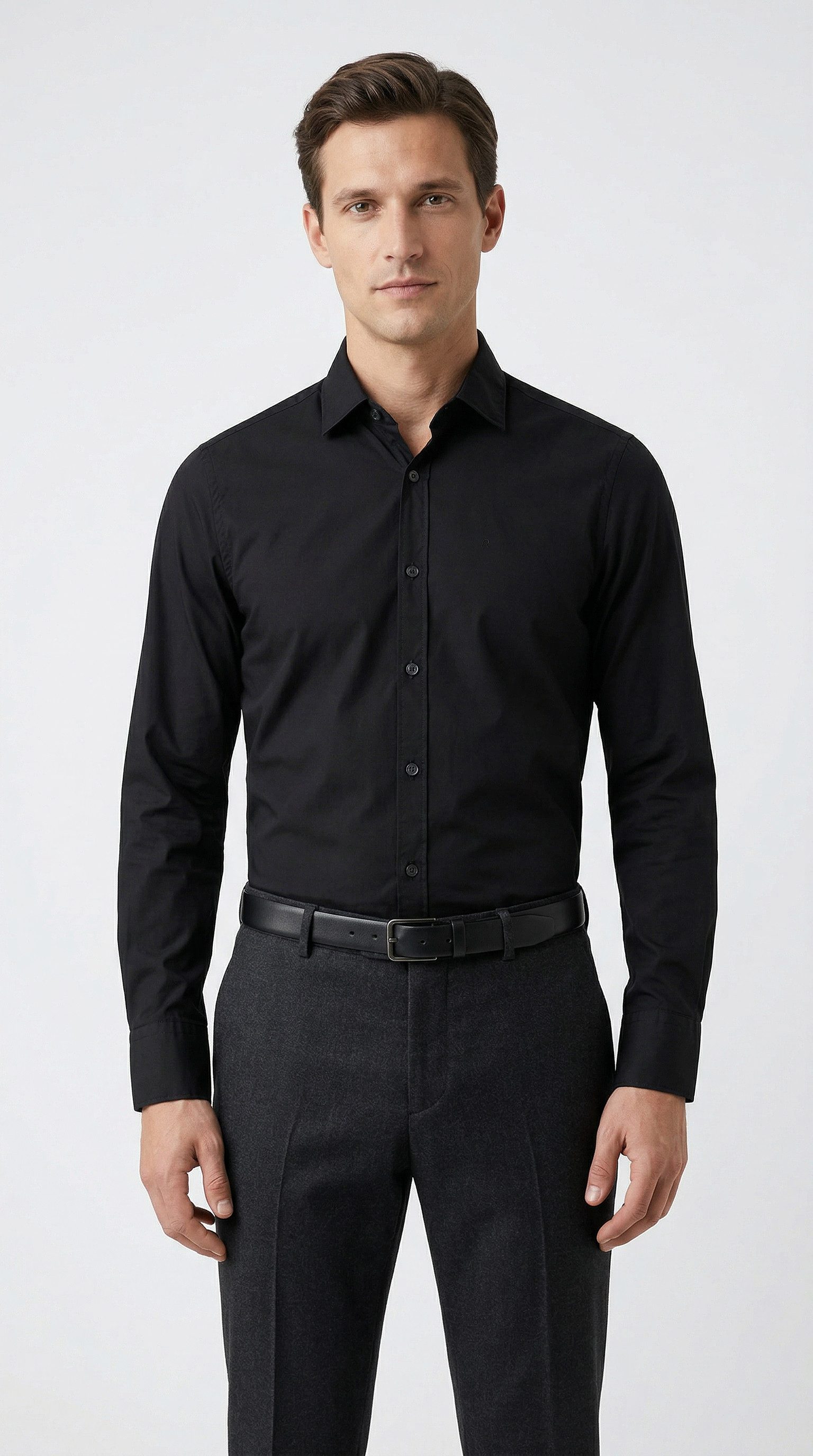 Replay Langarmhemd mit Kentkragen, Slim Fit