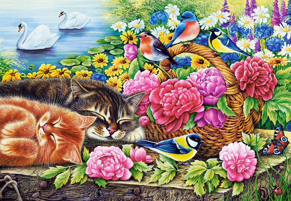 Castorland Puzzle Nickerchen am Sonntag, Puzzleteile